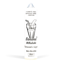 Milkshake Range Banana Milkshake 50ml White Background Studio Shot