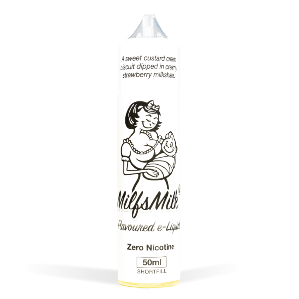 Milfsmilk Custard Cream Strawberry Milkshake 50ml E-Liquid Shortfills 3 for £15