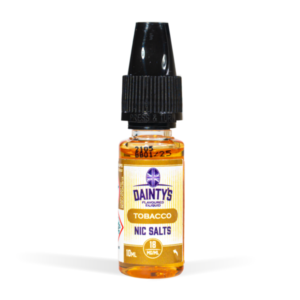 Salt Nic Tobacco, Daintys, 10ml bottle on white background