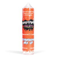 Dripping Range Strawberry E Liquid Mix Up, 50ml bottle on White Background Studio Shot