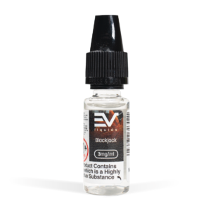 EV Black Jack E-Liquid 10ml on White Background