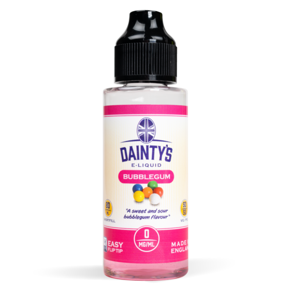 Bubblegum Flavour Dainty's 80ml E-Liquid with 50/50 VG/PG and Zero Nicotine