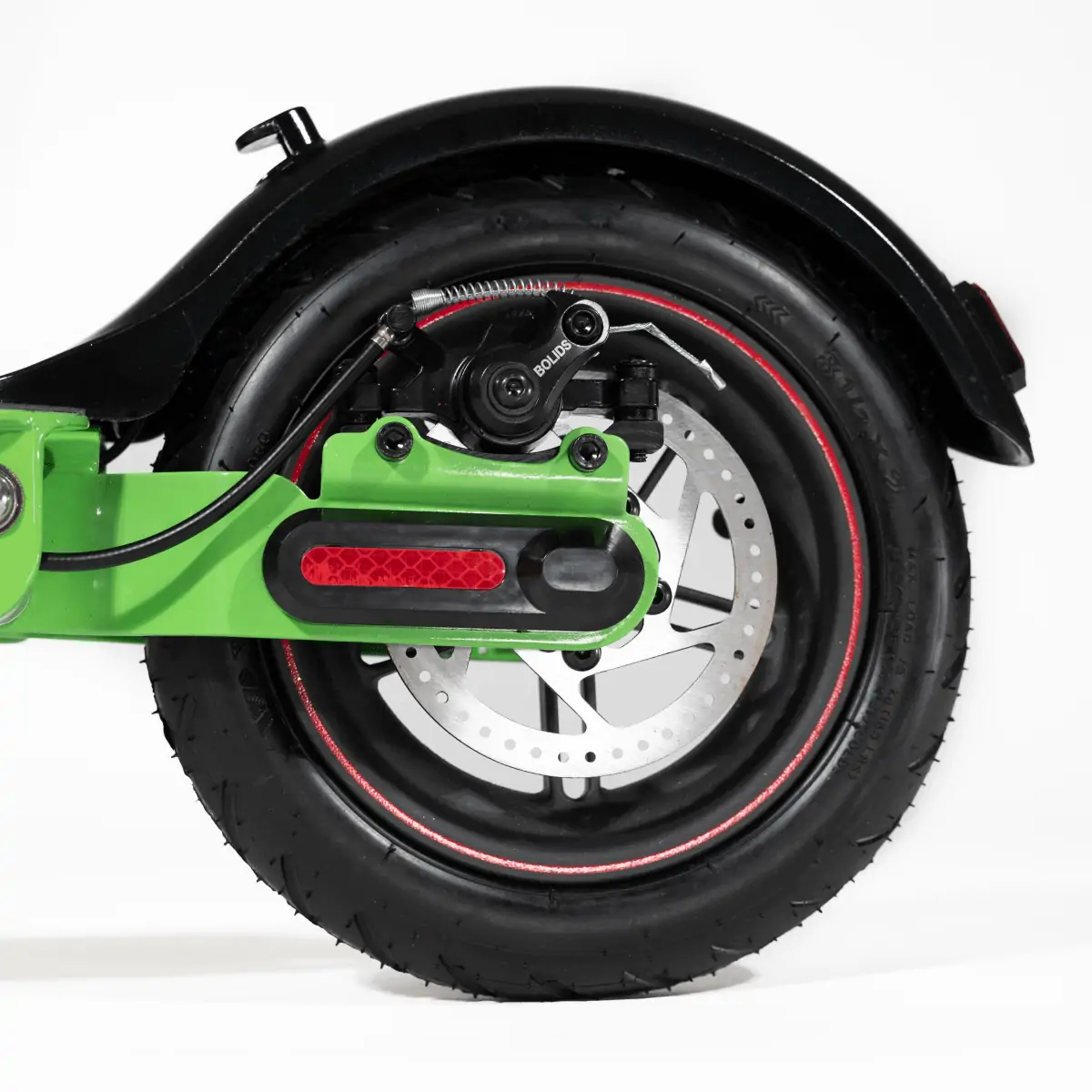 electric scooter rear wheel green