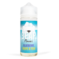 Bear Flavor Polar Range 100ml Blueberry Grape Pear White Background