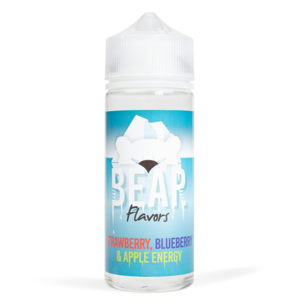 Bear Flavor Polar Range 100ml Strawberry Blueberry Apple Pie White Background