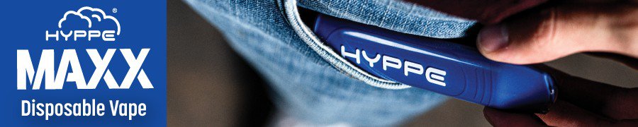 Hyppe Maxx blueberry ice disposable vape banner