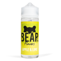 Bear Flavor Grizzly Range 100ml Apple Lime White Background