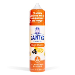 Black Orange Dainty's 50ml E-Liquid Shortfill with Zero Nicotine