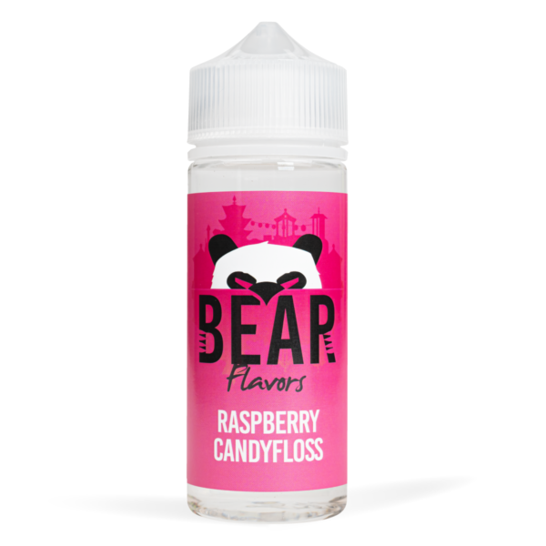 Bear Flavor Panda Range 100ml Raspberry Candyfloss White Background