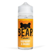 Bear Flavor Grizzly Range 100ml Raspberry Orange White Background