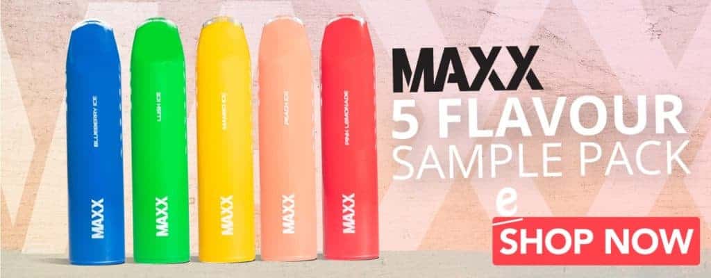 Eco Vape Account Hyppe Maxx 5 flavour sample pack disposable vape