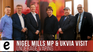 Nigel Mills MP visits Eco-Vape with UKVIA Director General John Dunne to discuss underage vaping in the UK