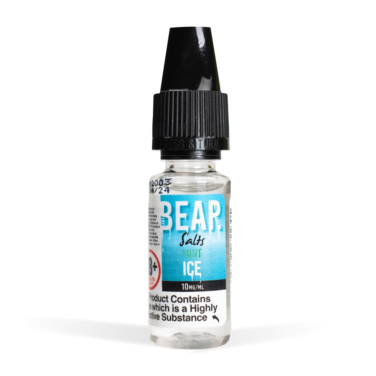 Bear Polar Nic Salts Range 10mg Mint Ice White Background Studio Shot