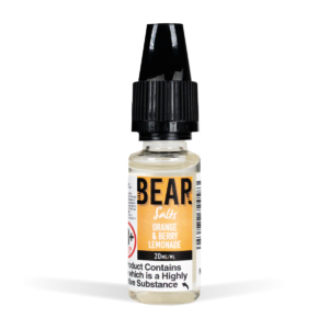 Bear Panda Salts Range 20mg Orange Berry Lemonade White Background Studio Shot