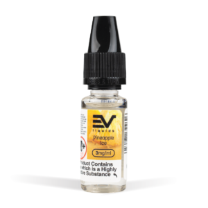 EV Pineapple Ice E-Liquid 10ml White Background Studio Shot