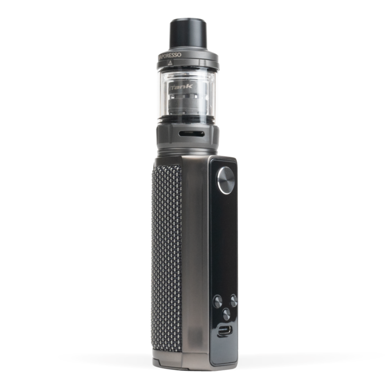 Vaporesso Target 100 Slate Grey White Background Studio Shot