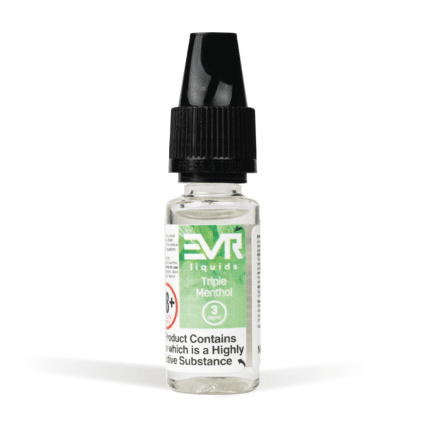 EVR Gourmet E-Liquid Triple Menthol E-liquid 10ml on White Background Studio Shot