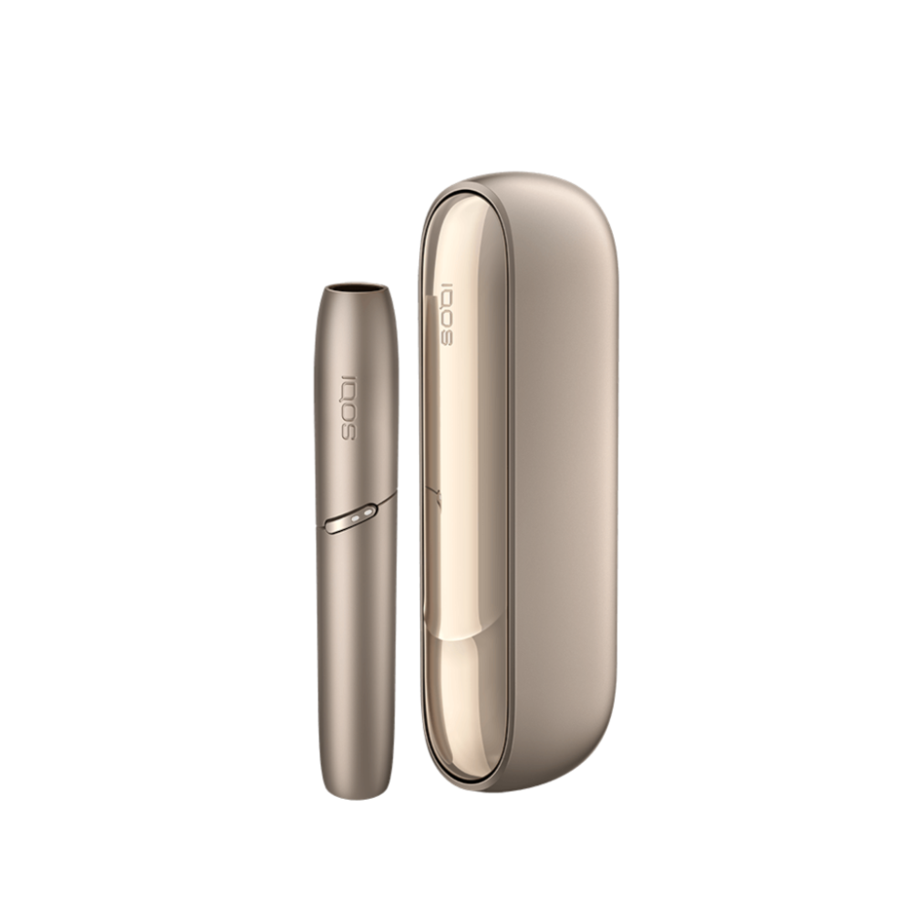 IQOS 3 Duo Heat Not Burn Holder & Pocket Charger Front Gold
