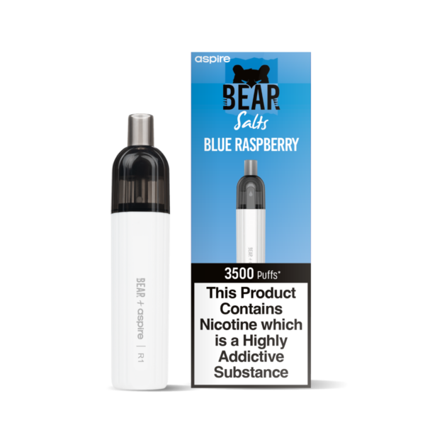 BEAR Aspire R1 3500 puff disposable blue raspberry flavour