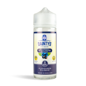 blueberry blackcurrant menthol Dainty's 100ml e-liquid shortfill
