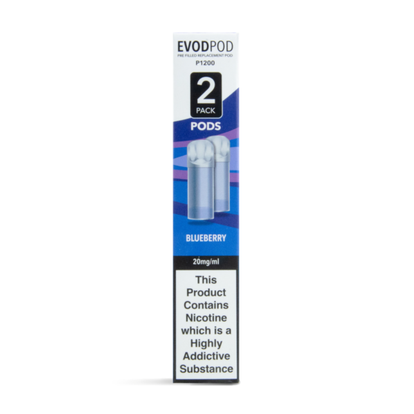 evod bar d600 pod replacements pre-filled twin pack blueberry