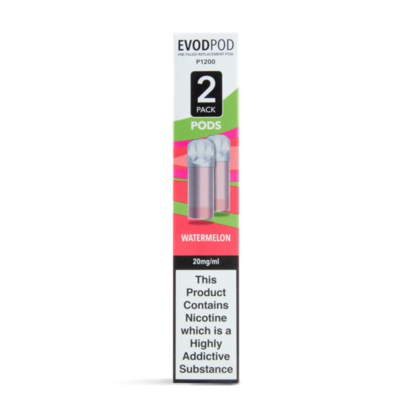 evod bar pod replacements pre-filled twin pack watermelon