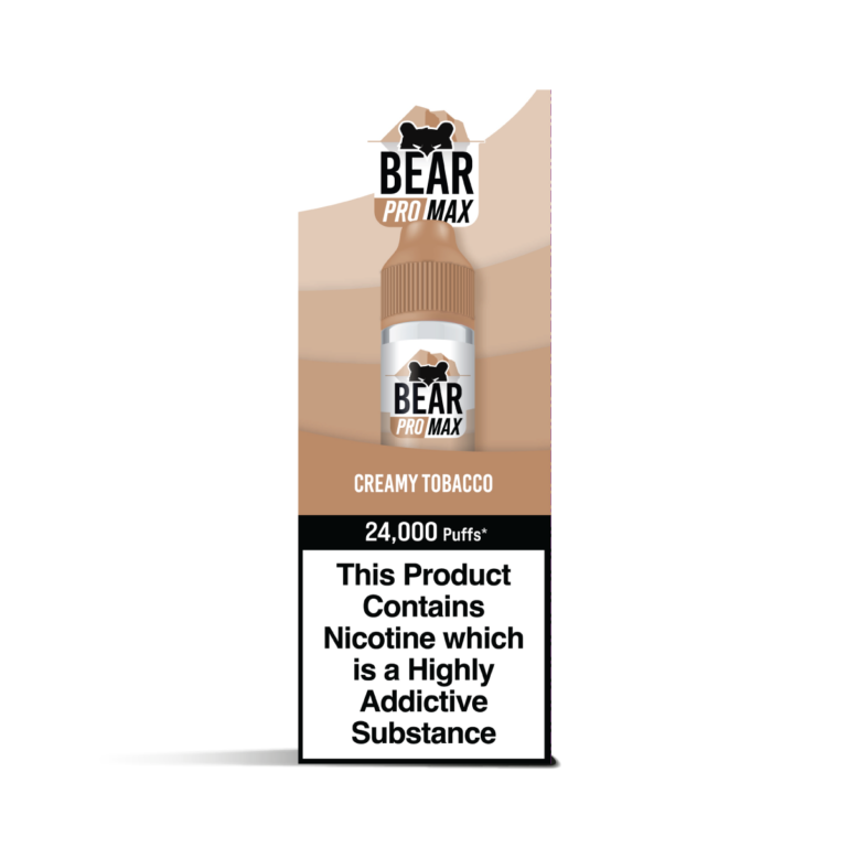 Creamy Tobacco BEAR Pro MAX 75ml E-Liquid Refill with Zero Nicotine