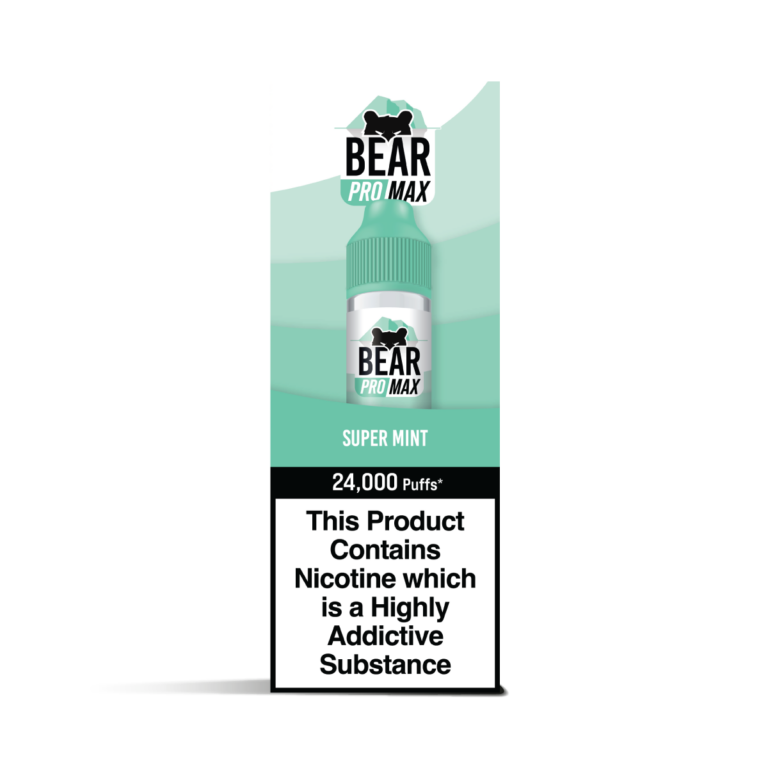 Super Mint BEAR Pro MAX 75ml E-Liquid Refill with Zero Nicotine