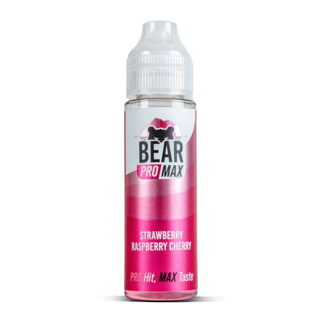 BEAR PRO MAX 75ML E-LIQUIDS STRAWBERRY RASPBERRY CHERRY FLAVOUR