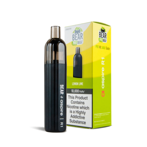 BEAR Pro MAX 10,000 puff refillable and rechargeable vape in Lemon Lime flavour