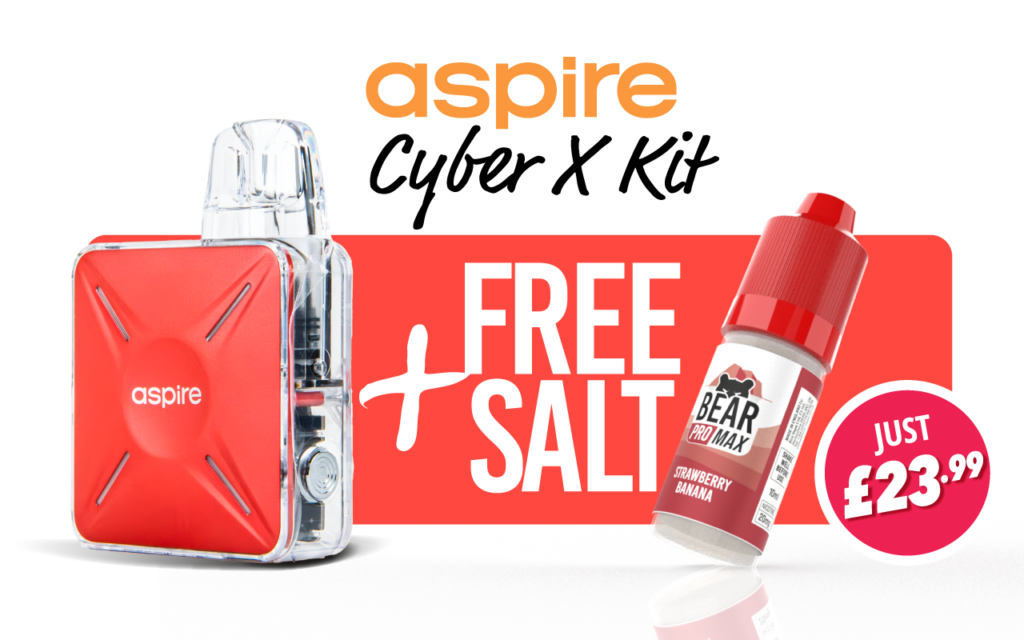 aspire cyber x kit and a free nic salt for just 23.99