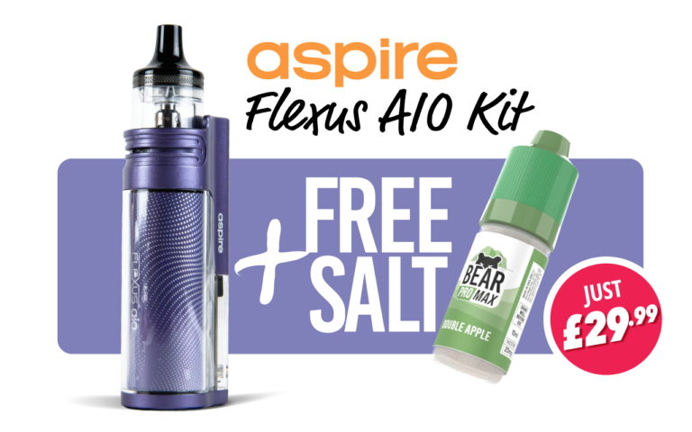 aspire flexus aio kit and a free nic salt for just 29.99