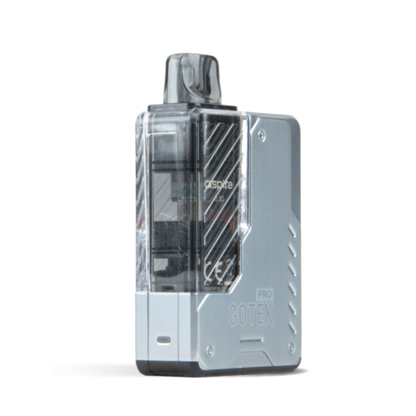 aspire gotek pro vape pod kit in stainless steel