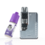 aspire gotek pro vape pod kit in stainless steel with bear pro max nic salt