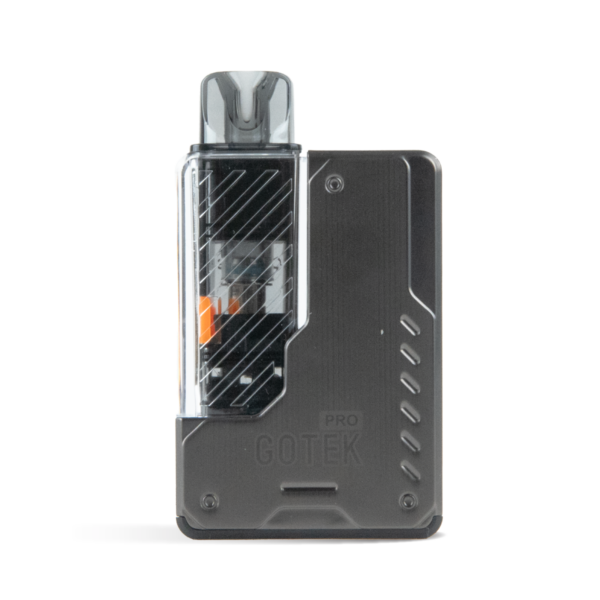 aspire gotek pro vape pod kit in gun metal grey side shot