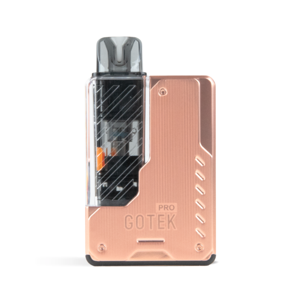 aspire gotek pro vape pod kit in rose gold side shot