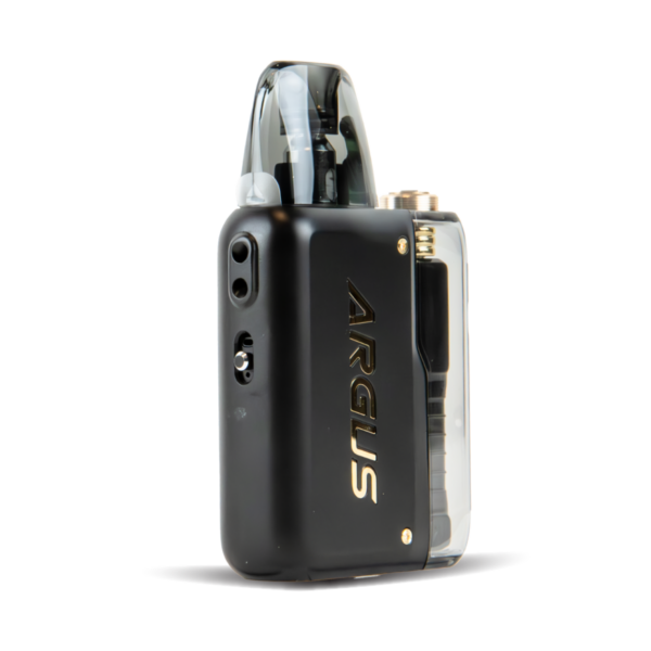 studio shot of voopoo argus p2 vape pod kit matte black