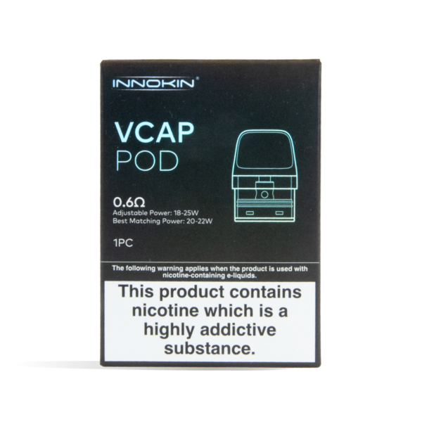 single piece box of Innokin Vcap Vape Pod Cartridge 2.0ml woth 0.6 ohm coil