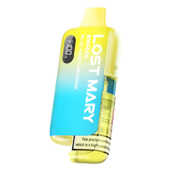 Bulk Buy Lost Mary BM6000 Vapes at UK Wholesale Prices Blue Razz Lemonade Flavour