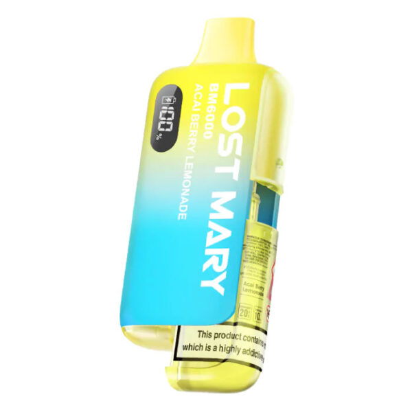 Bulk Buy Lost Mary BM6000 Vapes at UK Wholesale Prices Acai Berry Lemonade Flavour