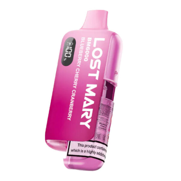 Bulk Buy Lost Mary BM6000 Vapes at UK Wholesale Prices Blueberry Cherry Cranberry Flavour