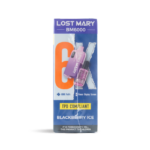 Bulk buy lost mary bm6000 vapes in blackberry ice flavour at uk wholesale prices - front shot