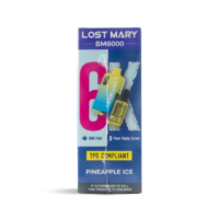 Bulk buy lost mary bm6000 vapes in pineapple ice flavour at uk wholesale prices - front shot
