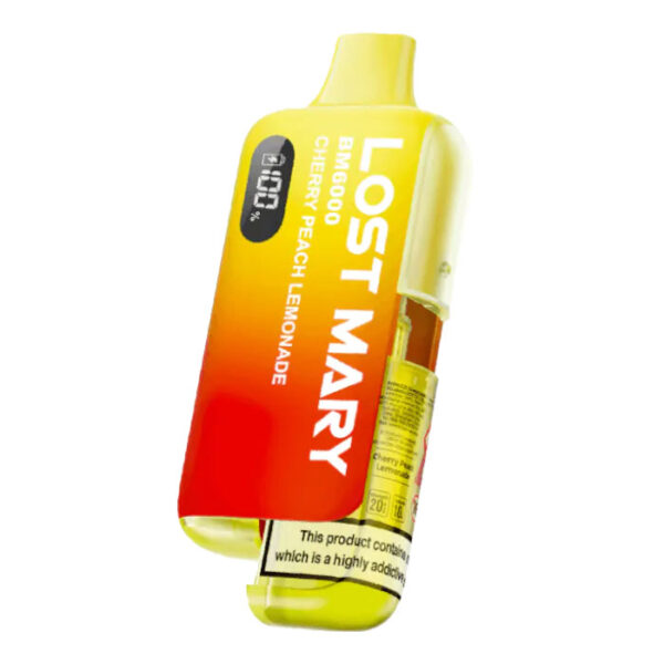Bulk Buy Lost Mary BM6000 Vapes at UK Wholesale Prices Cherry Peach Lemonade Flavour