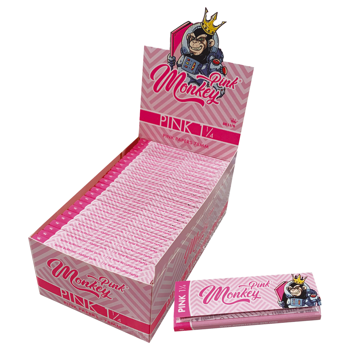 Monkey King Pink Medium 1 1/4 Rolling Papers for Smoking Small Skins