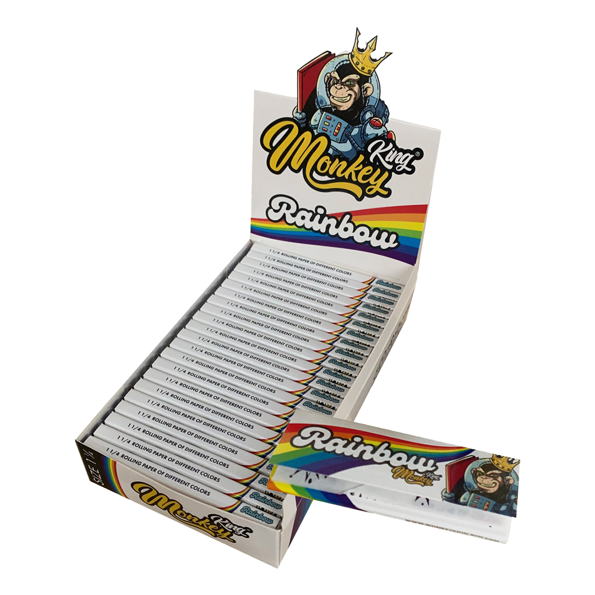 Monkey King Rainbow Medium 1 1/4 Rolling Papers for Smoking Small Skins