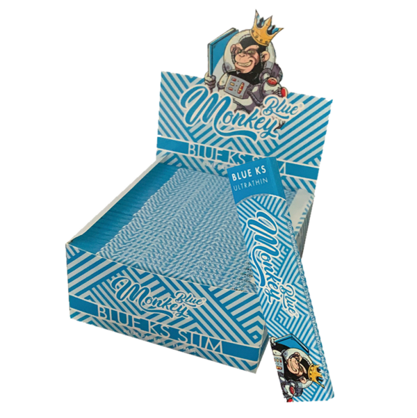 UK Monkey King Rolling Papers for Smoking - King Size Slim Blue