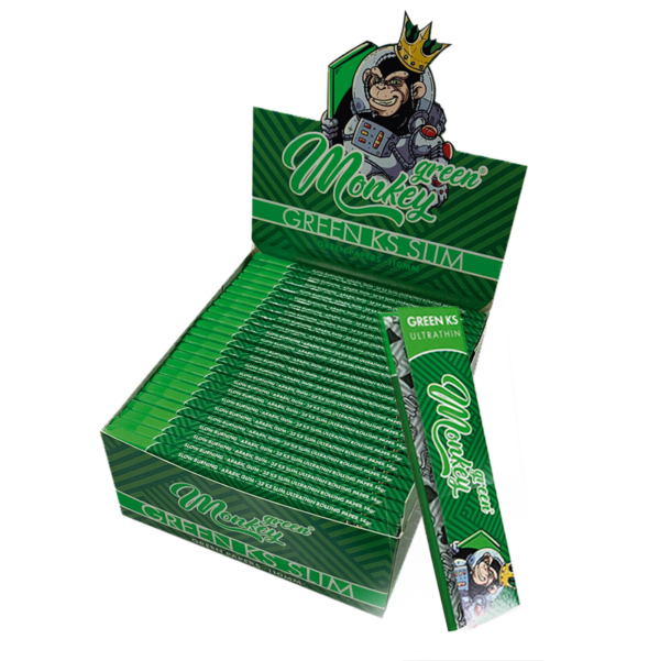 UK Monkey King Rolling Papers for Smoking - King Size Slim Green