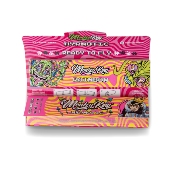3 Individual Monkey King Hypnotic Rolling Papers + Tips King Size