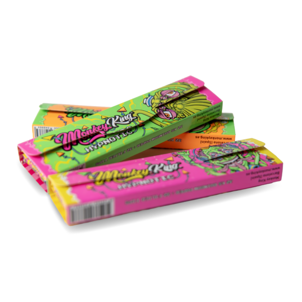 3 Individual Monkey King Hypnotic Rolling Papers + Tips King Size